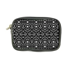 Ethnic Black And White Geometric Print Coin Purse by dflcprintsclothing