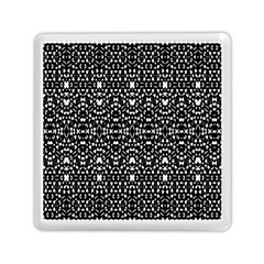 Ethnic Black And White Geometric Print Memory Card Reader (Square)