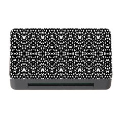 Ethnic Black And White Geometric Print Memory Card Reader with CF