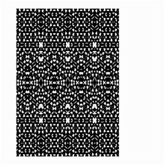 Ethnic Black And White Geometric Print Small Garden Flag (Two Sides)