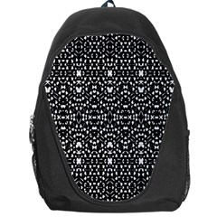 Ethnic Black And White Geometric Print Backpack Bag