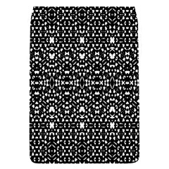 Ethnic Black And White Geometric Print Removable Flap Cover (S)