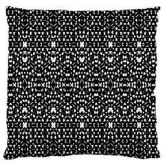 Ethnic Black And White Geometric Print Standard Flano Cushion Case (One Side)