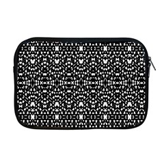 Ethnic Black And White Geometric Print Apple Macbook Pro 17  Zipper Case by dflcprintsclothing