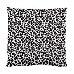 Leopard Spots, White, Brown Black, Animal Fur Print Standard Cushion Case (two Sides) by Casemiro