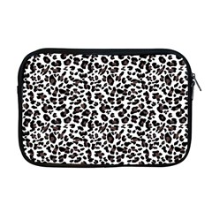 Leopard Spots, White, Brown Black, Animal Fur Print Apple Macbook Pro 17  Zipper Case by Casemiro