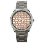 Squares And Diamonds Sport Metal Watch Front