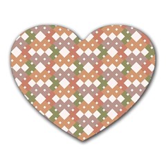 Squares And Diamonds Heart Mousepads by tmsartbazaar