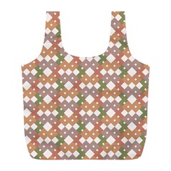 Squares And Diamonds Full Print Recycle Bag (l)