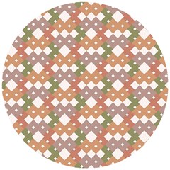 Squares And Diamonds Wooden Puzzle Round by tmsartbazaar