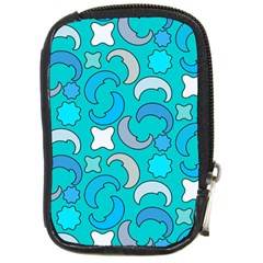 Cloudy Blue Moon Compact Camera Leather Case by tmsartbazaar