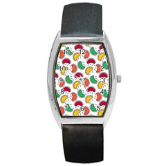 Geometric Fruity Barrel Style Metal Watch by tmsartbazaar