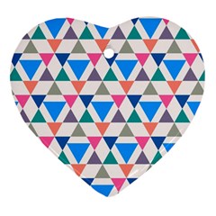 Multicolor Triangle Ornament (heart) by tmsartbazaar