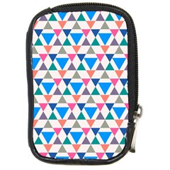 Multicolor Triangle Compact Camera Leather Case by tmsartbazaar