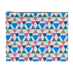 Multicolor Triangle Cosmetic Bag (xl) by tmsartbazaar