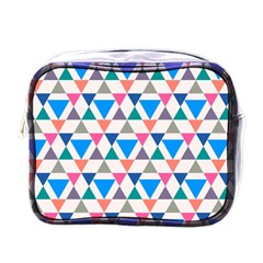 Multicolor Triangle Mini Toiletries Bag (one Side) by tmsartbazaar