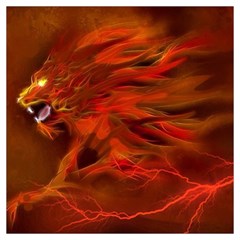 Fire Lion Flame Light Mystical Long Sheer Chiffon Scarf 