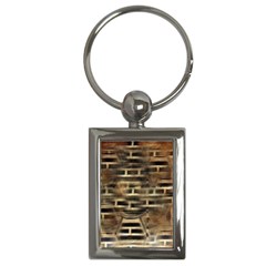 Textures Brown Wood Key Chain (rectangle)