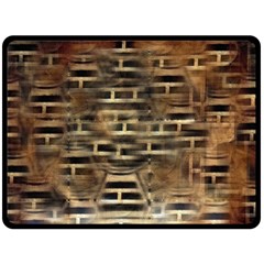 Textures Brown Wood Double Sided Fleece Blanket (large) 