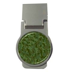 Green Army Camouflage Pattern Money Clips (round)  by SpinnyChairDesigns