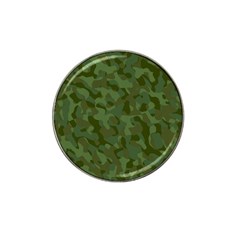 Green Army Camouflage Pattern Hat Clip Ball Marker (4 Pack) by SpinnyChairDesigns