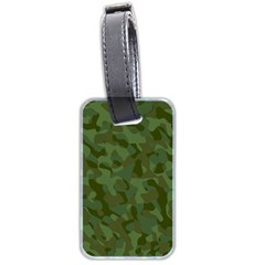 Green Army Camouflage Pattern Luggage Tag (two Sides) by SpinnyChairDesigns