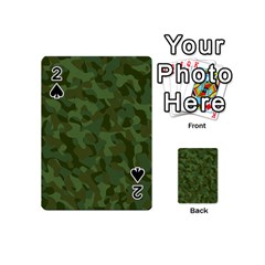 Green Army Camouflage Pattern Playing Cards 54 Designs (mini) by SpinnyChairDesigns