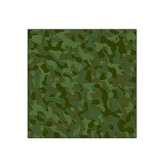 Green Army Camouflage Pattern Satin Bandana Scarf by SpinnyChairDesigns