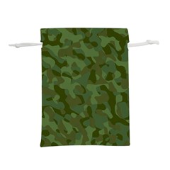 Green Army Camouflage Pattern Lightweight Drawstring Pouch (l) by SpinnyChairDesigns