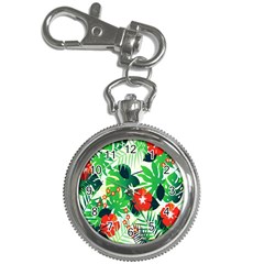 Tropical Leaf Flower Digital Key Chain Watches by Mariart