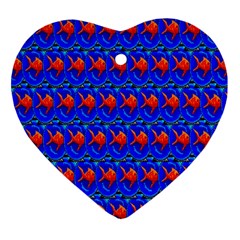 Bluefishes Ornament (heart) by Sparkle