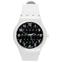 Galaxy Stars Round Plastic Sport Watch (m) by Sparkle