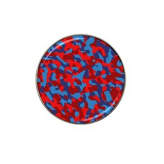 Red and Blue Camouflage Pattern Hat Clip Ball Marker (4 pack)