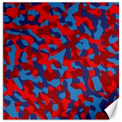 Red And Blue Camouflage Pattern Canvas 16  X 16 