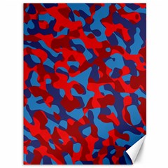 Red And Blue Camouflage Pattern Canvas 36  X 48  by SpinnyChairDesigns