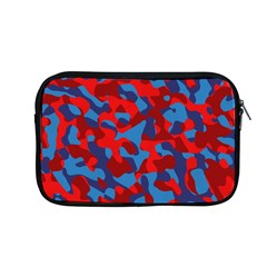 Red And Blue Camouflage Pattern Apple Macbook Pro 13  Zipper Case