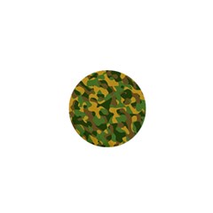 Yellow Green Brown Camouflage 1  Mini Magnets by SpinnyChairDesigns