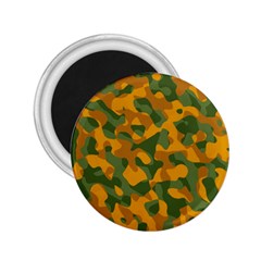 Green And Orange Camouflage Pattern 2 25  Magnets by SpinnyChairDesigns