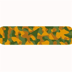 Green And Orange Camouflage Pattern Large Bar Mats by SpinnyChairDesigns