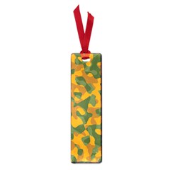 Green And Orange Camouflage Pattern Small Book Marks by SpinnyChairDesigns