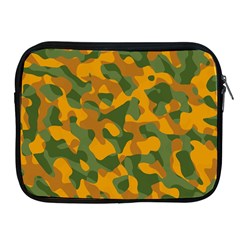 Green And Orange Camouflage Pattern Apple Ipad 2/3/4 Zipper Cases by SpinnyChairDesigns