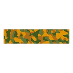 Green And Orange Camouflage Pattern Velvet Scrunchie