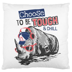 Choose To Be Tough & Chill Large Cushion Case (one Side)