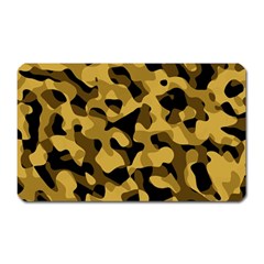 Black Yellow Brown Camouflage Pattern Magnet (rectangular)