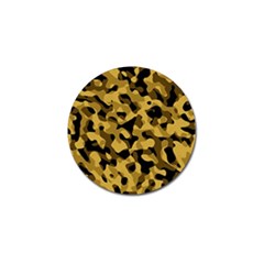 Black Yellow Brown Camouflage Pattern Golf Ball Marker (4 Pack) by SpinnyChairDesigns