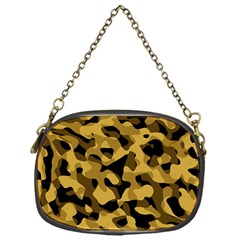 Black Yellow Brown Camouflage Pattern Chain Purse (one Side) by SpinnyChairDesigns