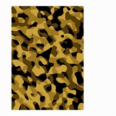 Black Yellow Brown Camouflage Pattern Small Garden Flag (two Sides) by SpinnyChairDesigns