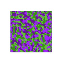 Purple And Green Camouflage Satin Bandana Scarf by SpinnyChairDesigns