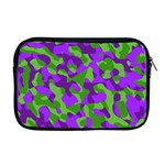 Purple and Green Camouflage Apple MacBook Pro 17  Zipper Case Front