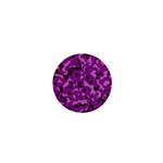 Dark Purple Camouflage Pattern 1  Mini Magnets Front